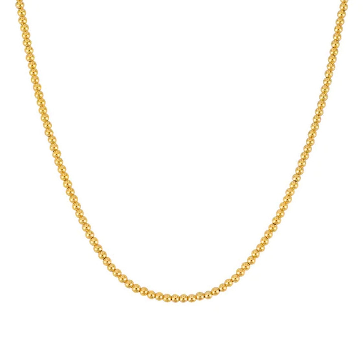 14k Yellow Gold Bead Chain (3mm)