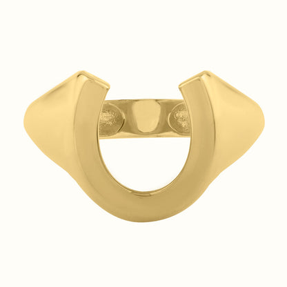 Horseshoe Ring in 14K Yellow Gold (8.00 mm)