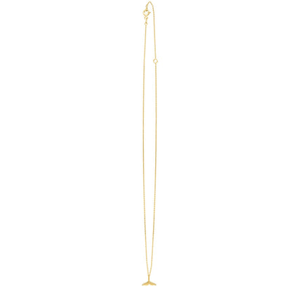 Whale Tail Necklace in 14K Yellow Gold
