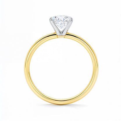 2 Carat Radiant Lab Grown IGI G/VS1 Diamond Solitaire Ring in 14K Yellow Gold