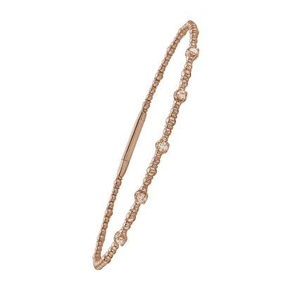 Classic 14K Rose Gold Beaded Bracelet