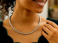 Sterling Silver Classic Omega Chain Necklace (4.0mm)