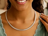 Sterling Silver Classic Omega Chain Necklace (6.0mm)